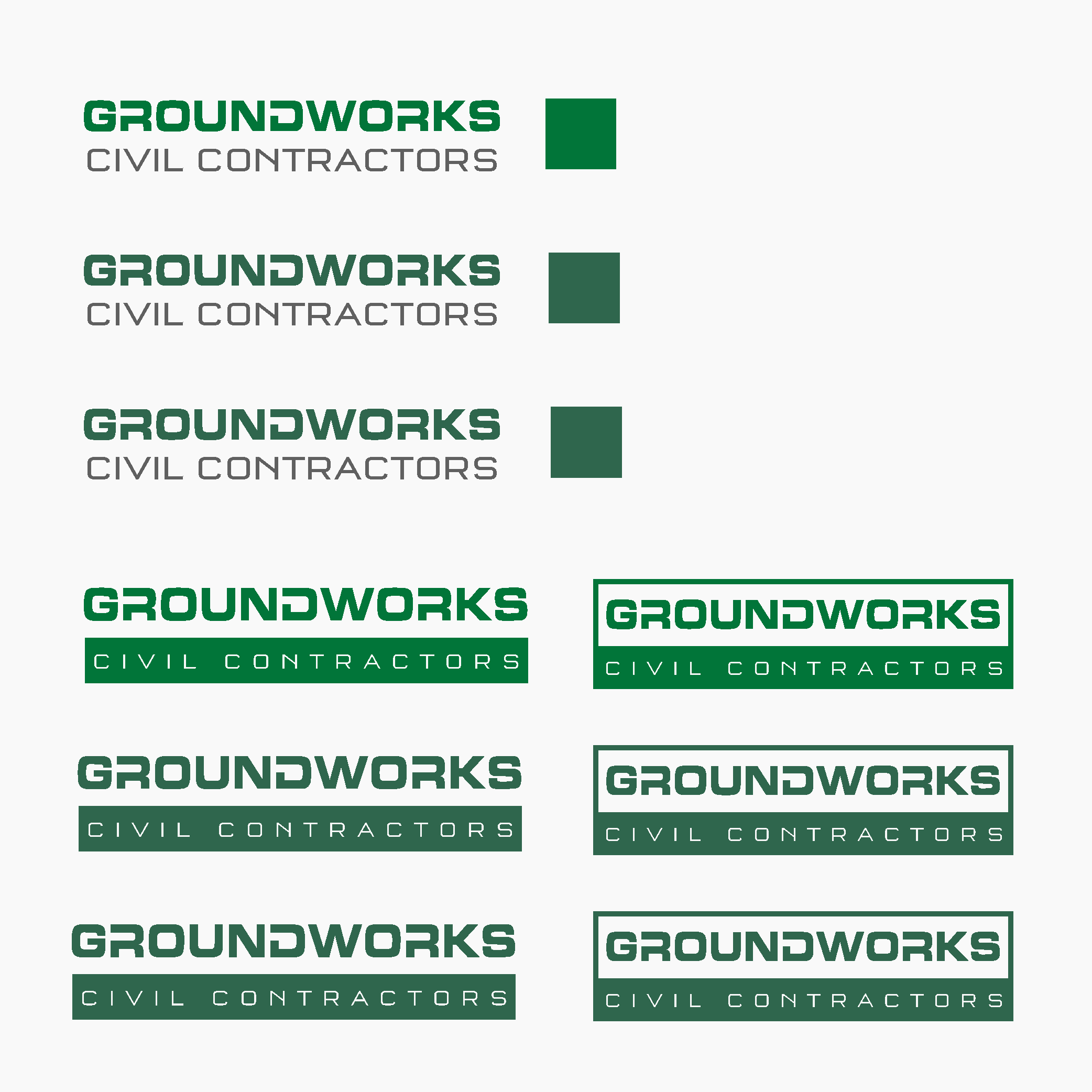 Draft logos developed for Groundworks