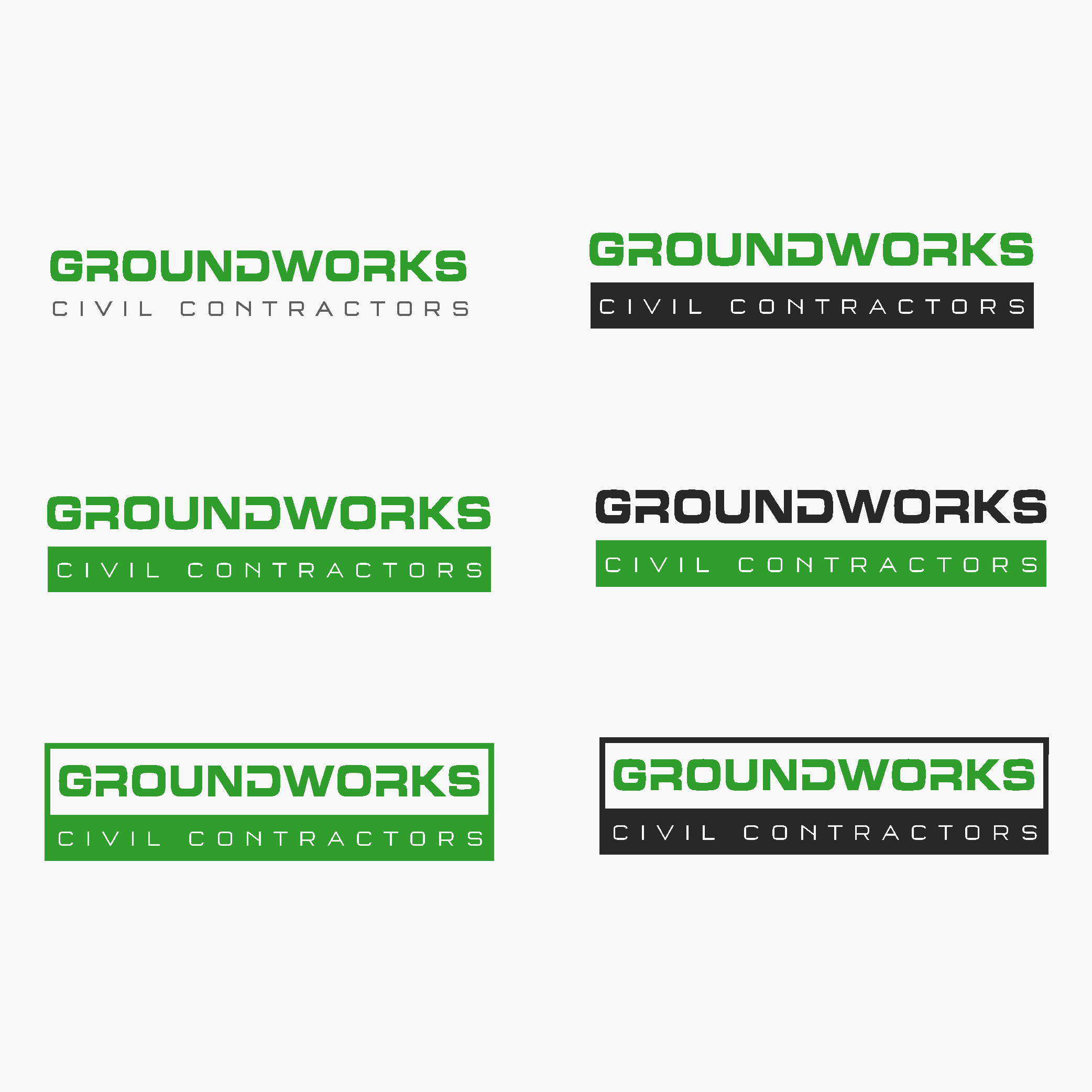 Draft logos developed for Groundworks