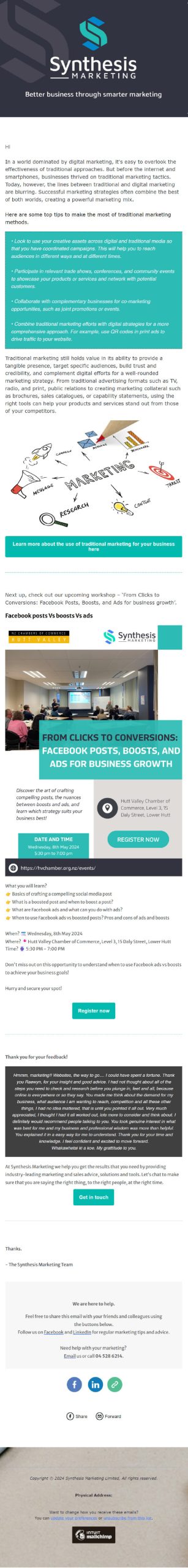 synthesis marketing tips